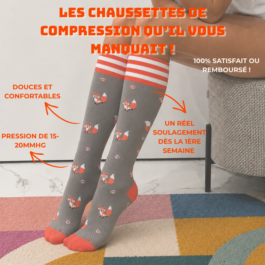 Chaussettes de Compression Jambes Légères