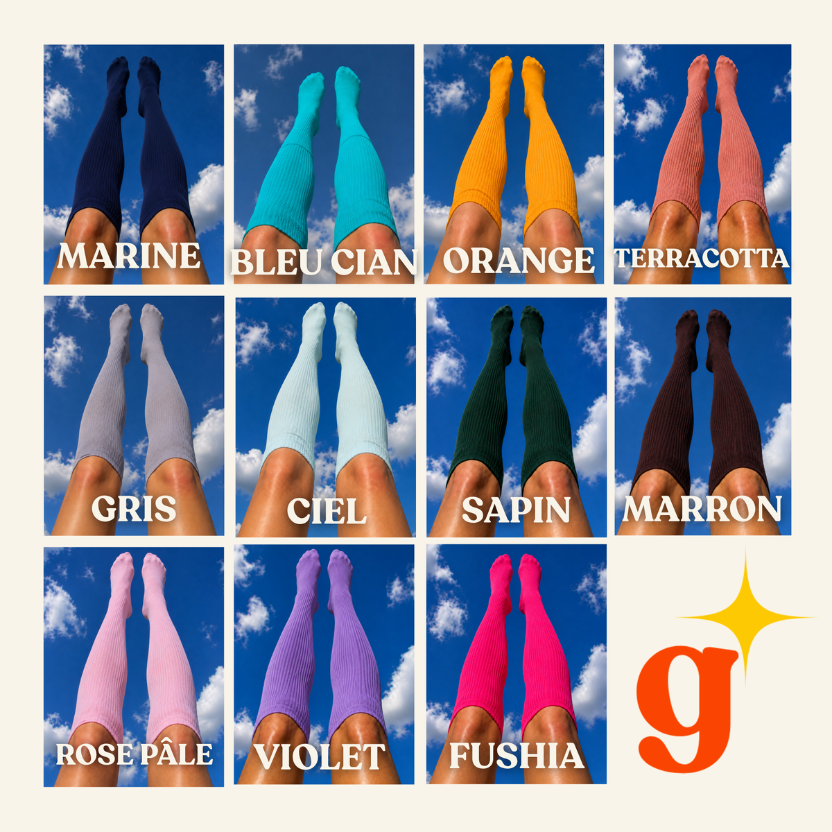 Chaussettes de Compression Jambes Légères