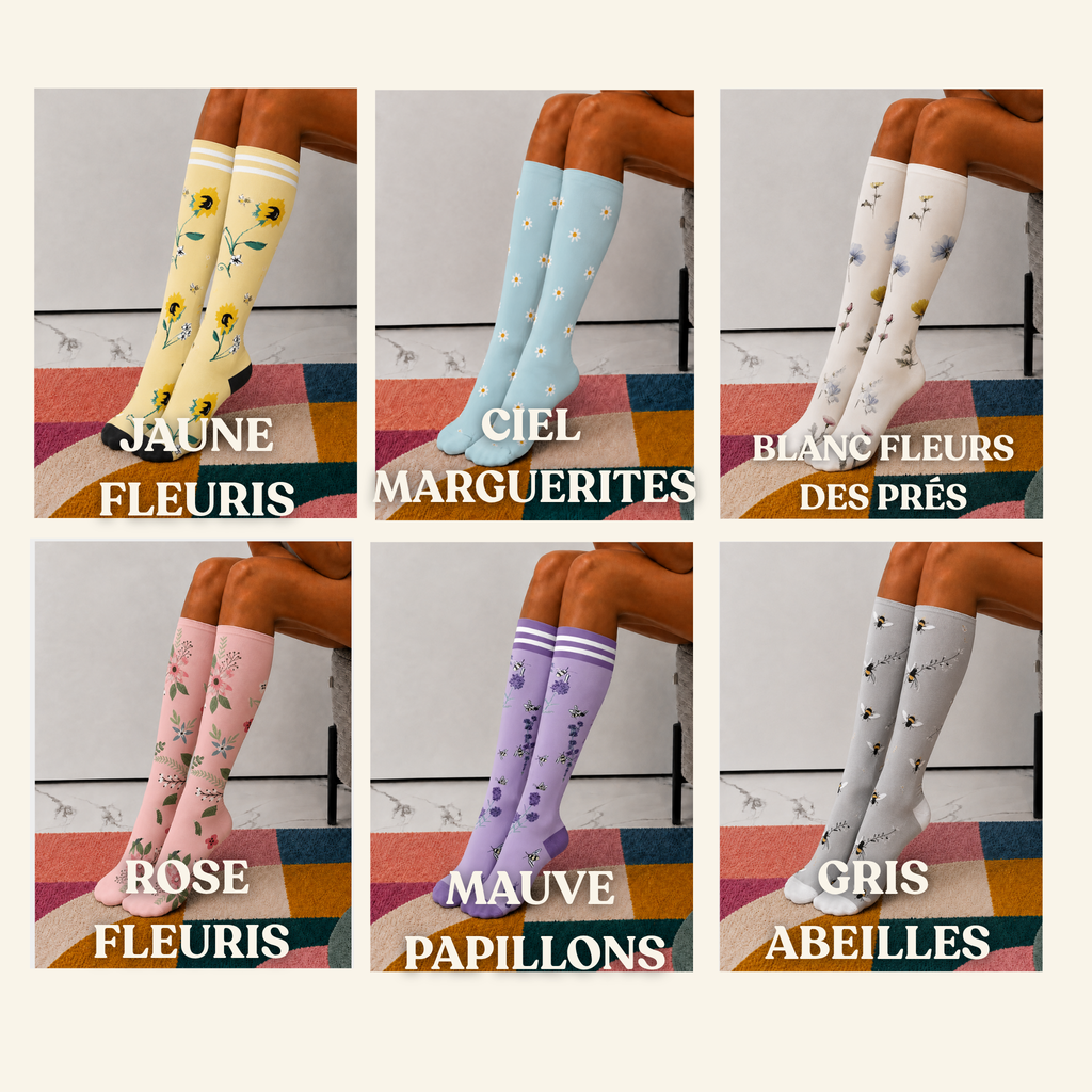 Chaussettes de Compression Jambes Légères