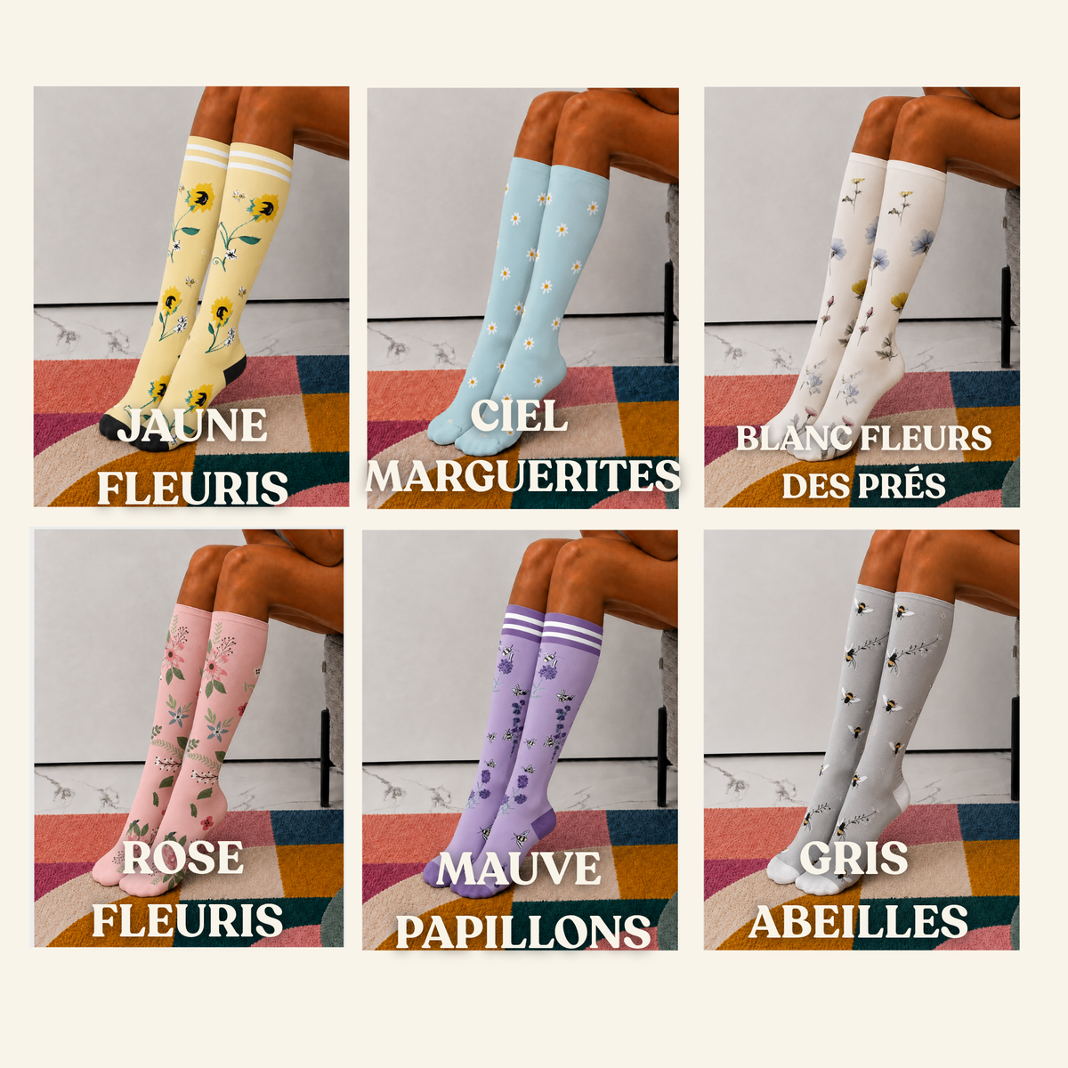 Chaussettes de Compression Jambes Légères