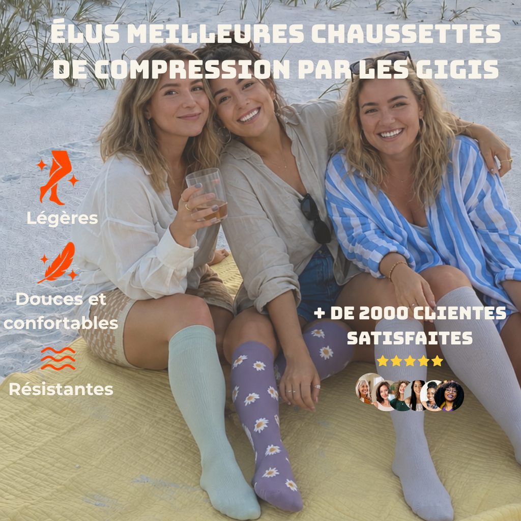 Chaussettes de Compression Jambes Légères