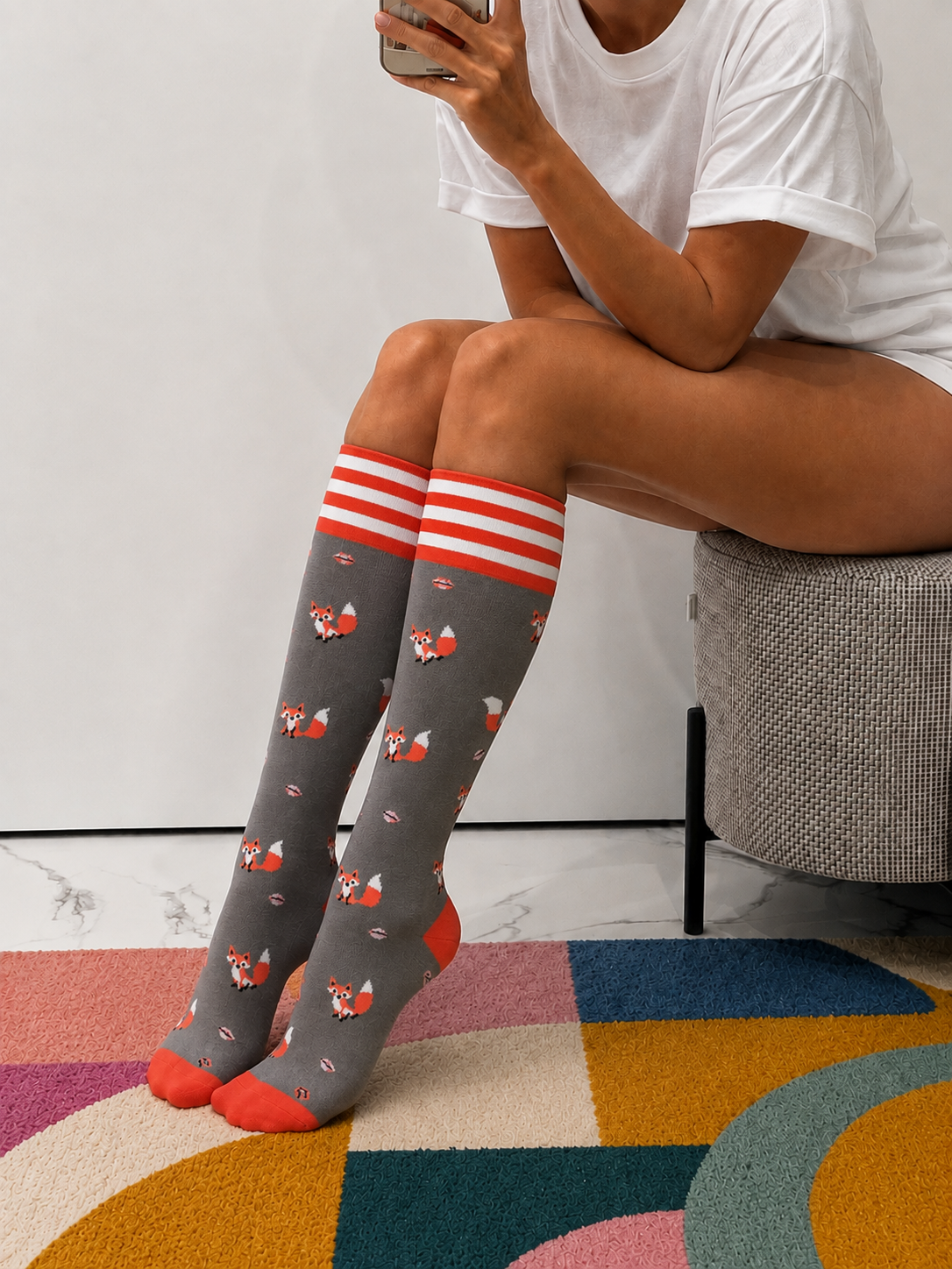 Chaussettes de Compression à Motifs